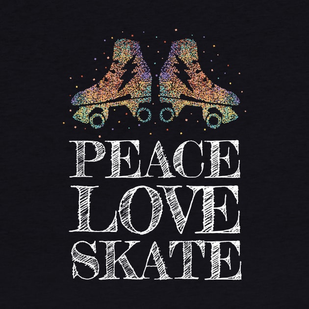 Peace Love Skate Roller Skates Roller Skate by Kater Karl